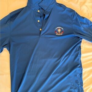 Greg Norman Collection Royal Blue Polo with Embroidered Crest
